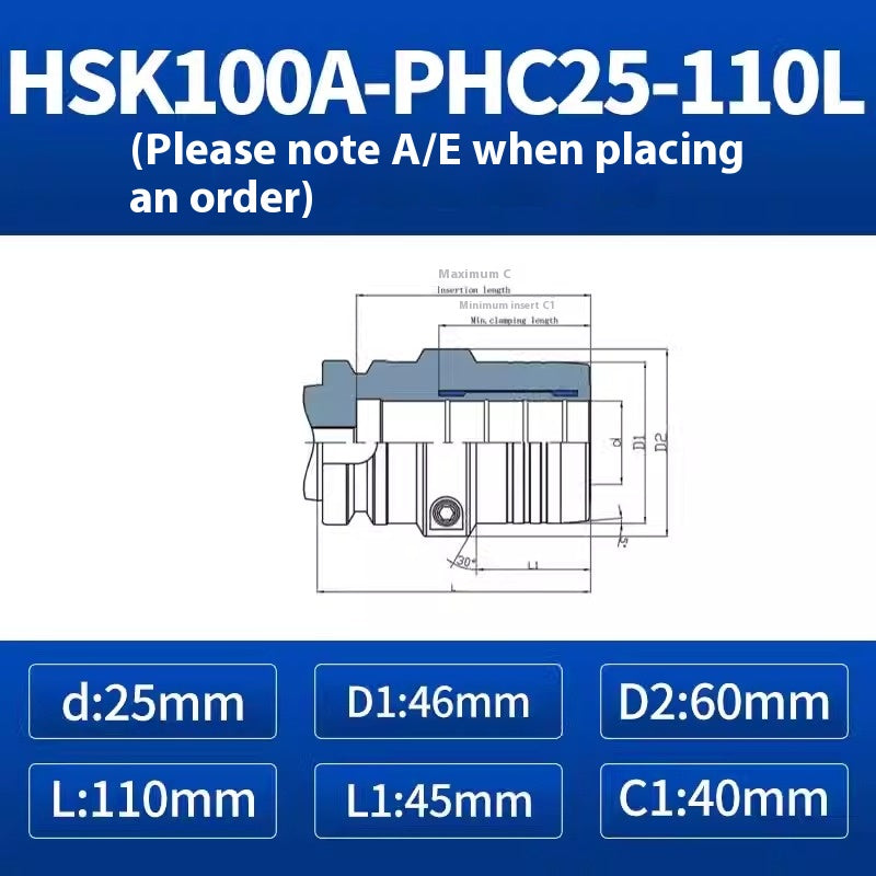 10023 HSK100AHSK63A Hydraulic toolholderPHC imported high precision hydraulic toolholderHydraulic toolholder Shandong Denso Pricision Tools Co.,Ltd.